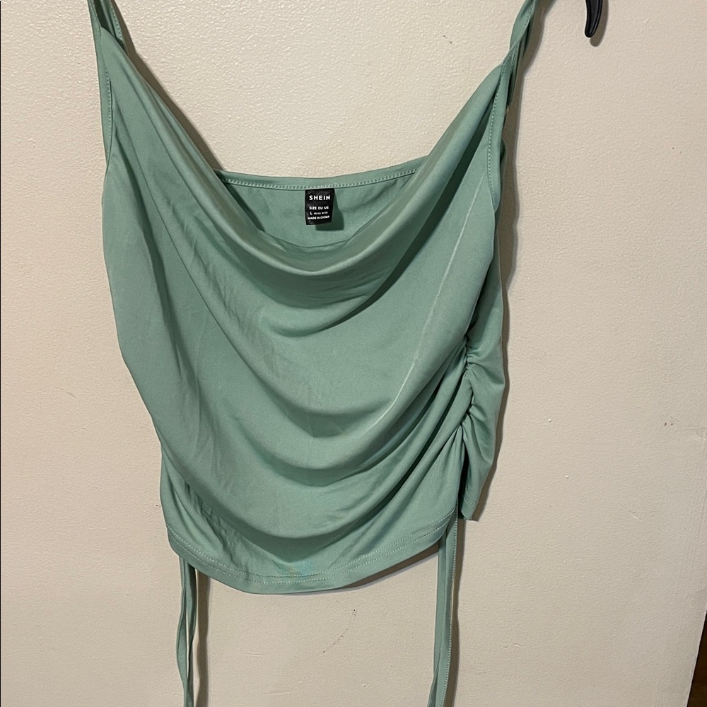 SHEIN Mint Green Ruched Camisole